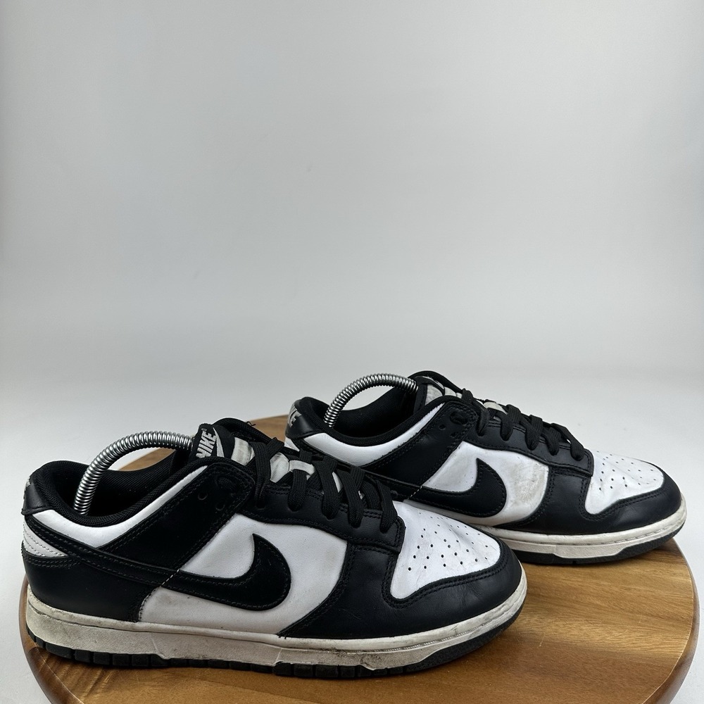 Mens Nike Dunk Low Panda GS‎ Retro Leather Casual Sneakers Shoes Size 8.5 D GUC